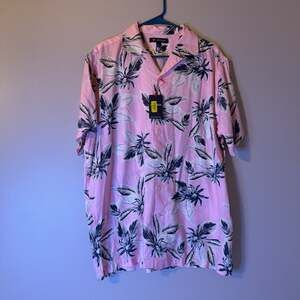 Daniel Cremieux Hawaiian Shirt XL Pink Floral NWT